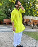 NEON MIRROR  EMBROIDERY KURTA AND PAJAMA