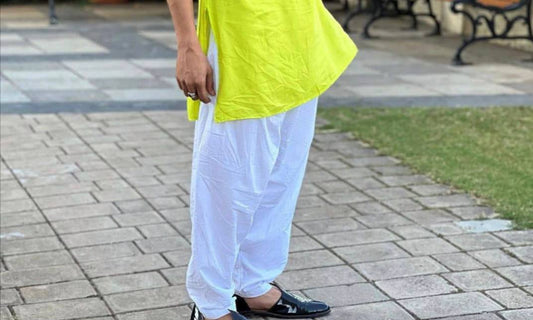 NEON MIRROR  EMBROIDERY KURTA AND PAJAMA