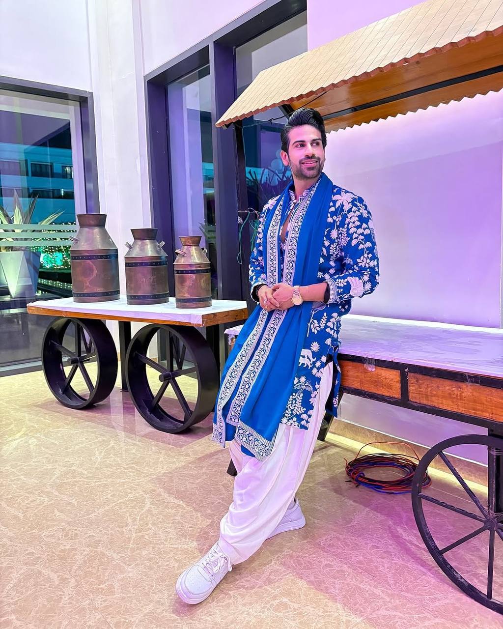 ROYAL BLUE KURTA WITH PANT WITH DUPATTA