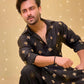 Black Sequence Embroidered Work Men's Kurta with Pajama