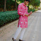 TRENDY JEWELLED PRINTED KURTA WITH PAJAMA SET FOR MEN