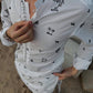 WHITE SILK KURTA WITH BLACK THERD EMBROIDERY