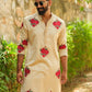 ROSE PRINTED KURTA PAJAMA SET FOR MEN"S